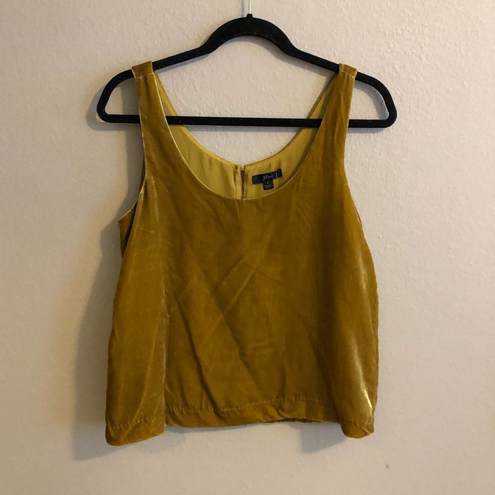 J.Crew Mustard/Gold Velvet Tank